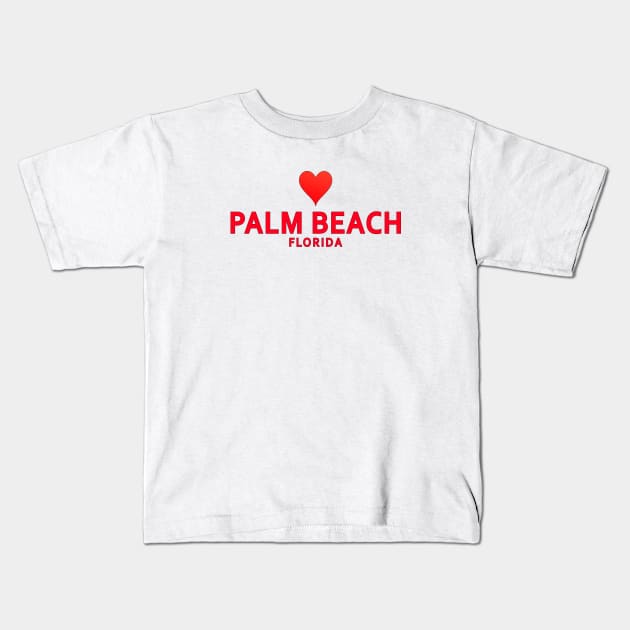 Palm Beach Florida Kids T-Shirt by SeattleDesignCompany